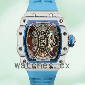 Richard Mille RM53-01 Men Around 50*43mm RM53-01-004 White Rubber Band