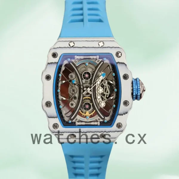 Richard Mille RM53-01 Men Around 50*43mm RM53-01-004 White Rubber Band - Image 2