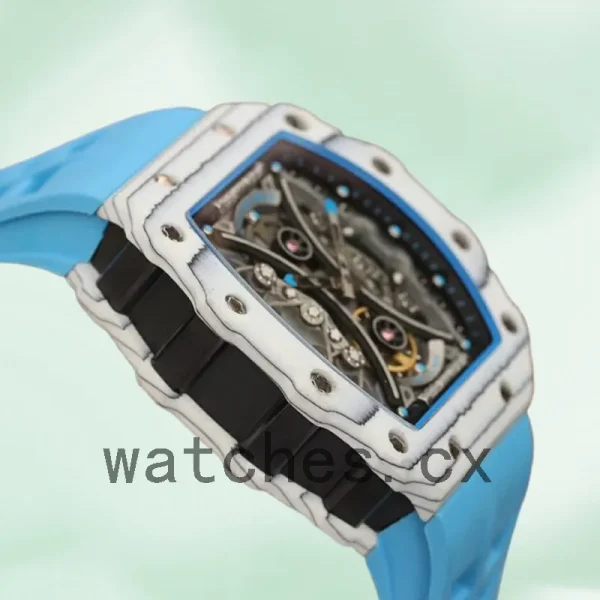 Richard Mille RM53-01 Men Around 50*43mm RM53-01-004 White Rubber Band - Image 3