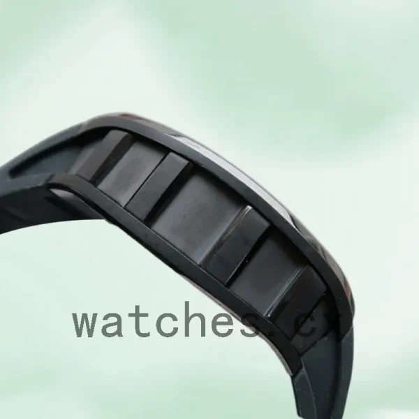 Richard Mille RM57-01 RM57-01-003 Men Around 50*40mm Rubber Band Silver Dragon and Phoenix Dial - Image 3