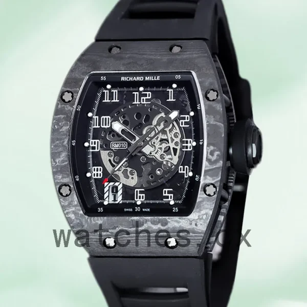 Richard Mille RM 010 50*42mm Men RM 010-007 Black Transparent Dial
