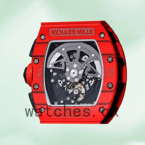 Richard Mille RM 011 Men 50*40mm RM 011-033 Red Rubber Band - Image 3