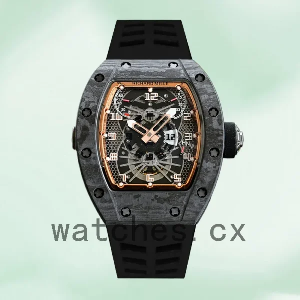 Richard Mille RM022 RM022 Men Around 50*40mm Rubber Band Black - Image 2