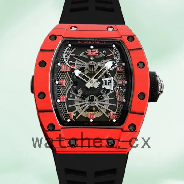Richard Mille RM022 Men RM022 Around 50*40mm Black Dial Red
