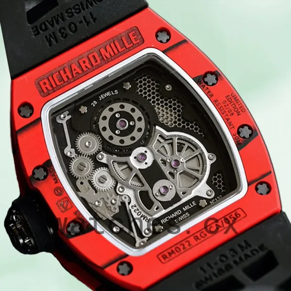 Richard Mille RM022 Men RM022 Around 50*40mm Black Dial Red - Image 4