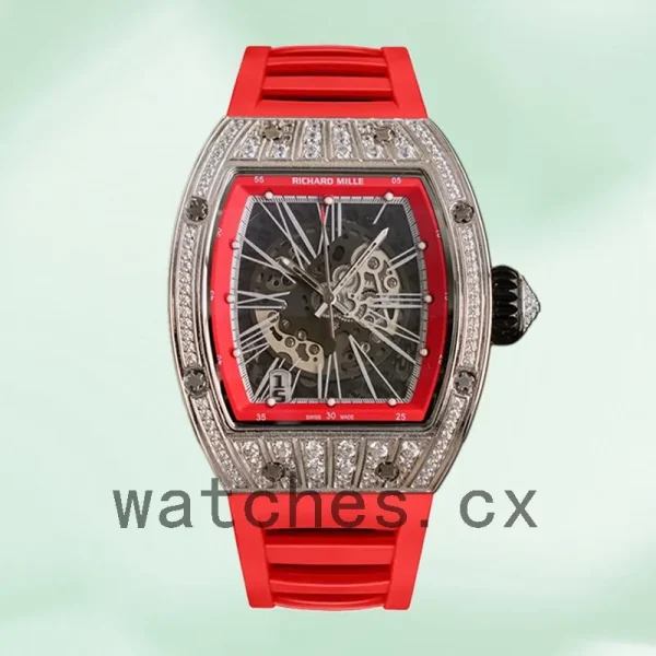 Richard Mille RM023 RM023 Around 50*40mm Men Rubber Band Transparent Dial - Image 2