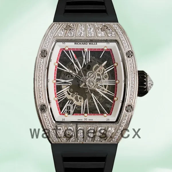 Richard Mille RM023 Men Around 50*40mm RM023 Diamond Rubber Band