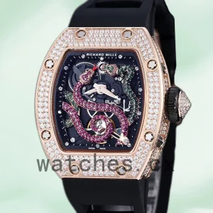 Richard Mille RM 026 Unisex 45*39mm RM 026-003 Transparent Dial Rose Gold