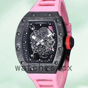 Richard Mille RM 055 RM 055-022 Men 50*42mm Transparent Dial Black