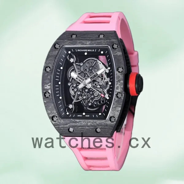 Richard Mille RM 055 RM 055-022 Men 50*42mm Transparent Dial Black - Image 2