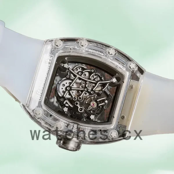 Richard Mille RM055 Around 50*40mm Men RM055 Rubber Band Transparent Dial - Image 4