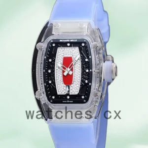 Richard Mille RM 07-02 RM 07-02-005 46*32mm Ladies Red With Diamonds Dial Transparent