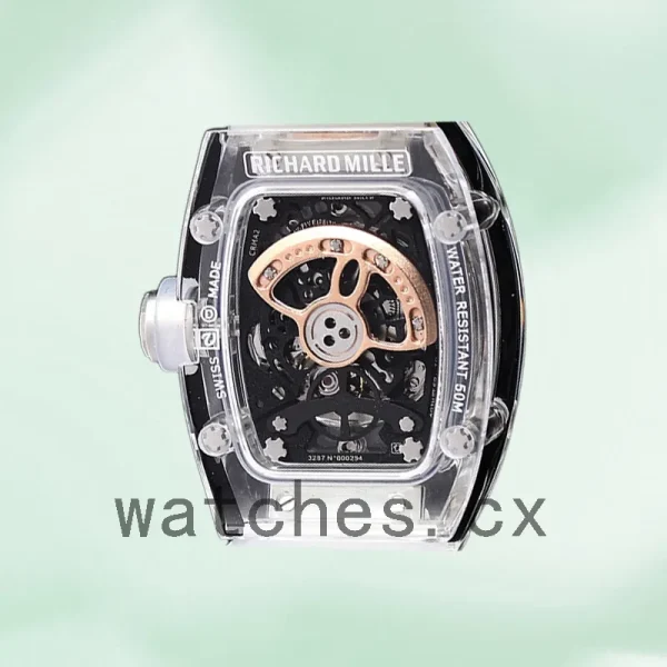 Richard Mille RM 07-02 RM 07-02-005 46*32mm Ladies Red With Diamonds Dial Transparent - Image 3