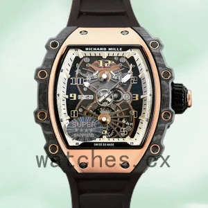 Richard Mille RM21-01 Around 50*40mm RM21-01 Men Black Rubber Band
