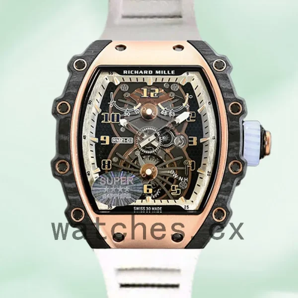 Richard Mille RM21-01 RM21-01 Around 50*40mm Men Automatic Rubber Band