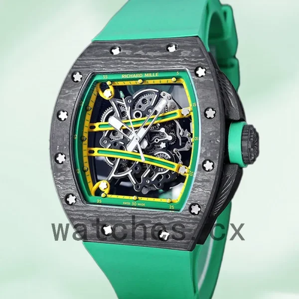 Richard Mille RM 61-01 50*40mm RM 61-01-002 Men Rubber Band