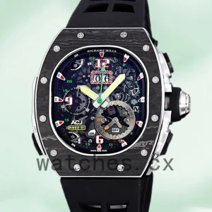 Richard Mille RM 62-01 50*42mm Men RM 62-01-002 Black Rubber Band