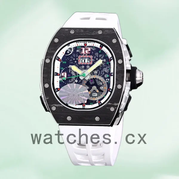 Richard Mille RM 62-01 Men 50*42mm RM 62-01-005 Black Rubber Band - Image 2