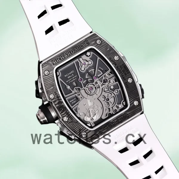 Richard Mille RM 62-01 Men 50*42mm RM 62-01-005 Black Rubber Band - Image 4