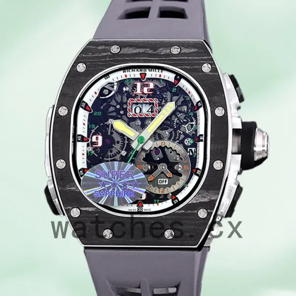 Richard Mille RM 62-01 RM 62-01-007 Men 50*42mm Rubber Band Transparent Dial