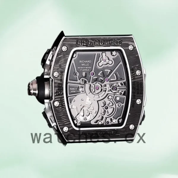 Richard Mille RM 62-01 RM 62-01-007 Men 50*42mm Rubber Band Transparent Dial - Image 4