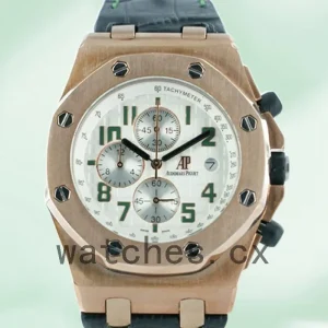 Audemars Piguet Royal Oak Offshore RoyalOakOffshore005 Men's 42mm Champagne-tone Leather Strap