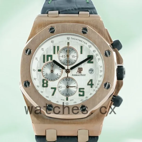 Audemars Piguet Royal Oak Offshore RoyalOakOffshore005 Men's 42mm Champagne-tone Leather Strap