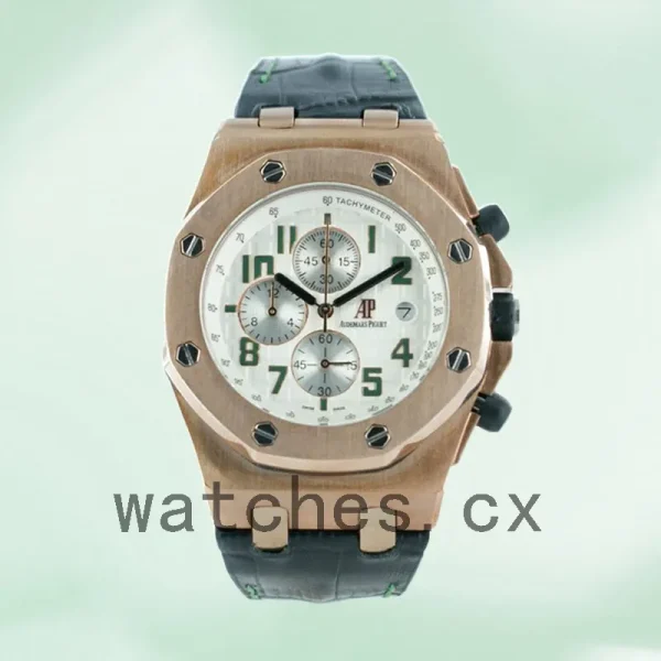 Audemars Piguet Royal Oak Offshore RoyalOakOffshore005 Men's 42mm Champagne-tone Leather Strap - Image 2