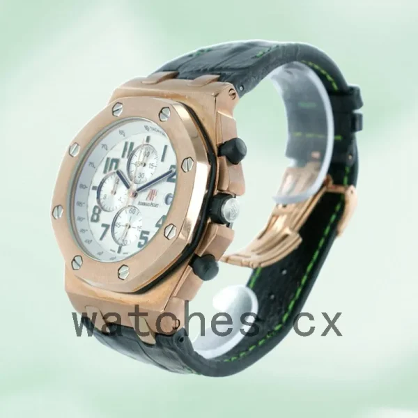 Audemars Piguet Royal Oak Offshore RoyalOakOffshore005 Men's 42mm Champagne-tone Leather Strap - Image 3