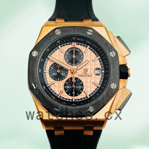 Audemars Piguet Royal Oak Offshore Men's 44mm RoyalOakOffshore015 Rose Gold-tone Rubber Band - Image 2