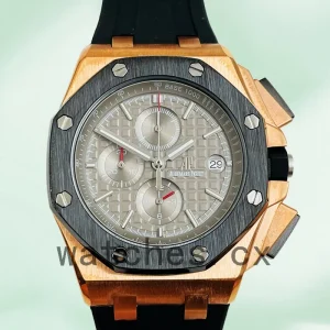 Audemars Piguet Royal Oak Offshore Men's 44mm RoyalOakOffshore016 Silver Dial Rubber Band