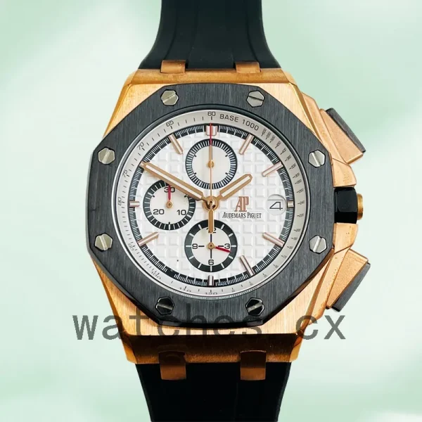 Audemars Piguet Royal Oak Offshore 44mm RoyalOakOffshore017 Men's Rose Gold-tone Rubber Band - Image 2