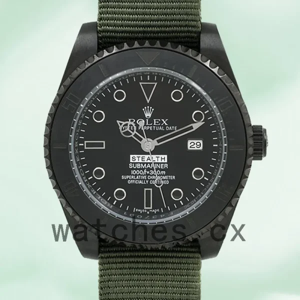 Rolex Submariner 40mm Men's Stealth Black-tone Black Dial