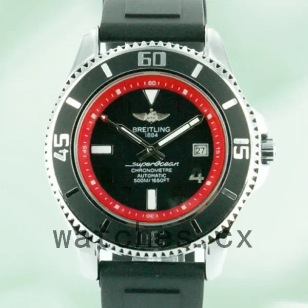 Breitling Superocean SuperoceanBK008 46mm Men's Strap Black Dial