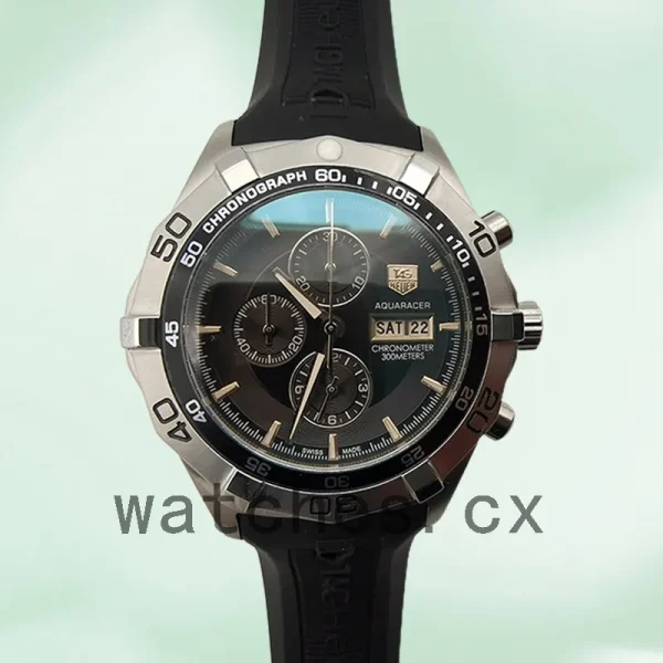 Tag Heuer Aquaracer 43mm Men's AquaracerBKSB006 Silver-tone Black Dial - Image 2