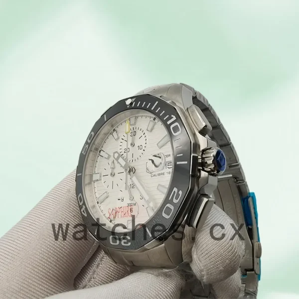 Tag Heuer Aquaracer AquaracerWSB004 Men's 43mm White Dial Silver-tone - Image 3