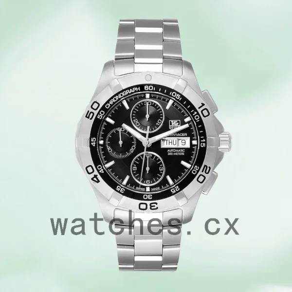 Tag Heuer Aquaracer CAF2010.BA0815 Men's 43mm Bracelet Black Dial - Image 2