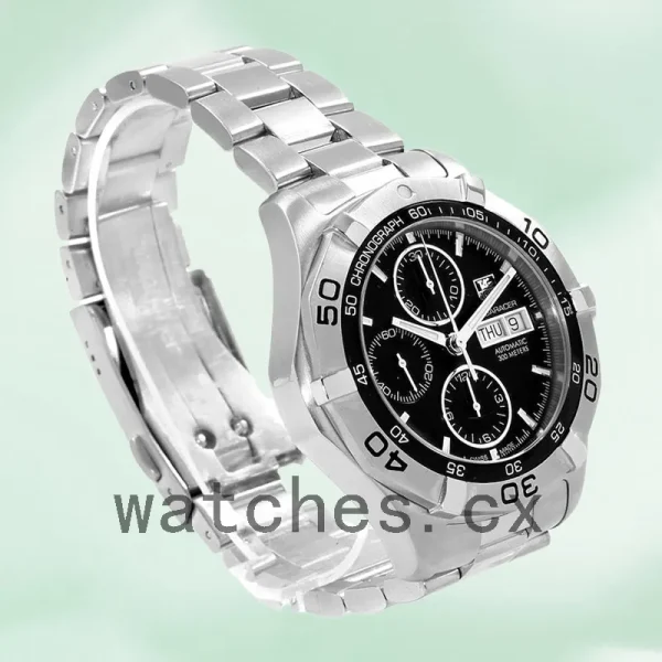 Tag Heuer Aquaracer CAF2010.BA0815 Men's 43mm Bracelet Black Dial - Image 4