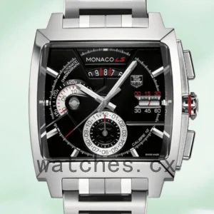 Tag Heuer Monaco CAL2110.BA0781 Men's 43mm Black Dial Bracelet