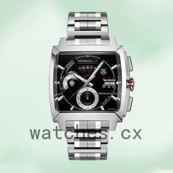 Tag Heuer Monaco CAL2110.BA0781 Men's 43mm Black Dial Bracelet - Image 2