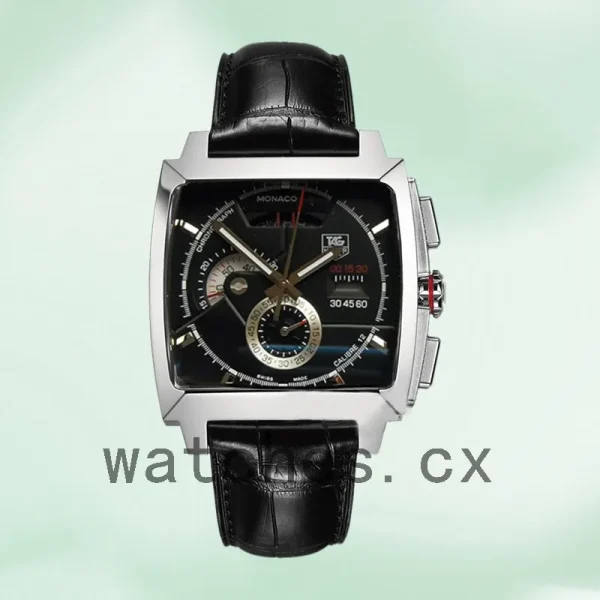 Tag Heuer Monaco Men's 43mm CAL2110.FC6257 Black Dial - Image 2