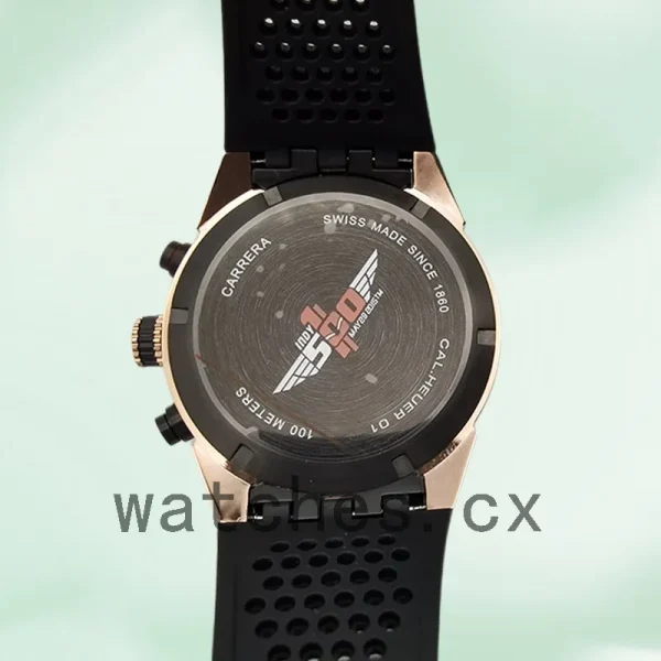 Tag Heuer Carrera CAR205A.FT6087 43mm Men's Rubber Band Automatic - Image 4