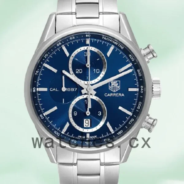Tag Heuer Carrera CAR2115 Men's 43mm Blue Dial Silver-tone