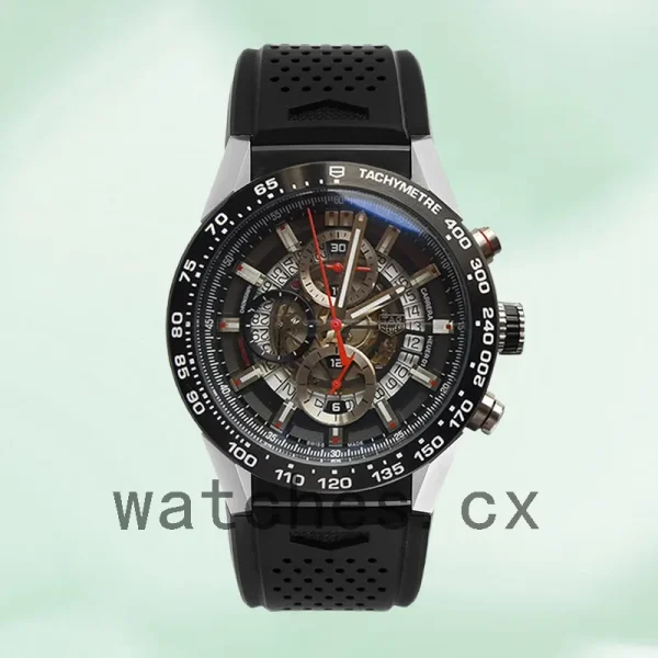 Tag Heuer Carrera CAR2A1Z Men's 43mm Rubber Band - Image 2