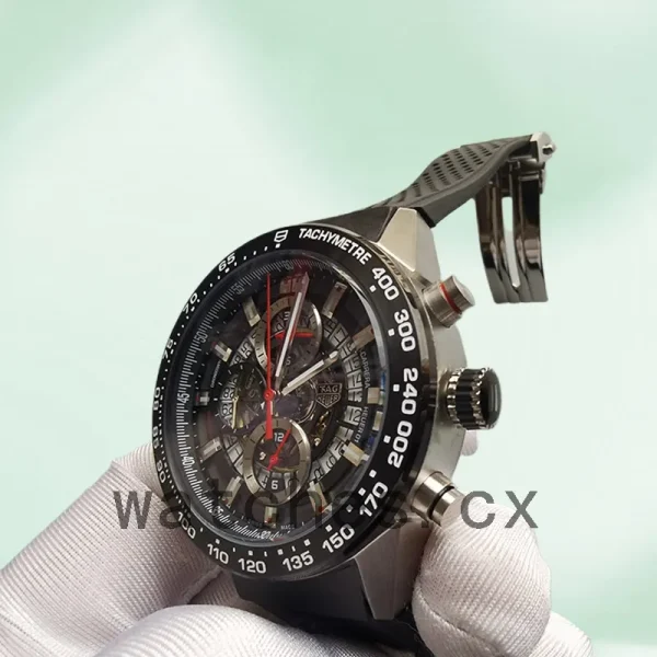 Tag Heuer Carrera CAR2A1Z Men's 43mm Rubber Band - Image 3