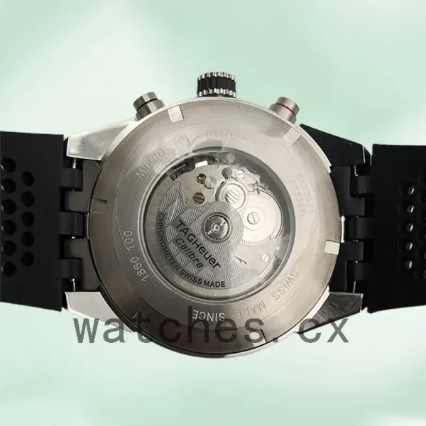 Tag Heuer Carrera CAR2A1Z Men's 43mm Rubber Band - Image 4