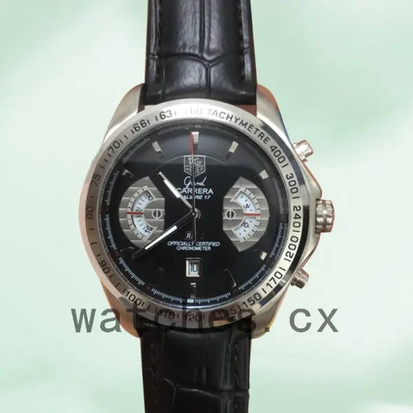 Tag Heuer Carrera 43mm CAV511A.FC6225 Men's Black Dial - Image 2