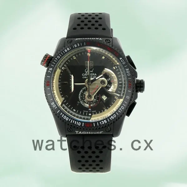 Tag Heuer Carrera CAV5185.FT6020 Men's 43mm Black Dial Japanese Quartz - Image 2