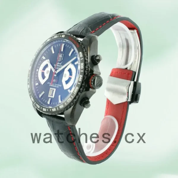 Tag Heuer Carrera CAV518B.FC6237 Men's 43mm Automatic Leather Strap - Image 3