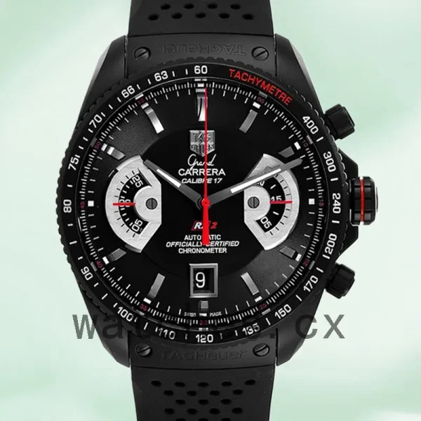 Tag Heuer Grand Carrera 43mm CAV518B.FT6016 Men's Black-tone